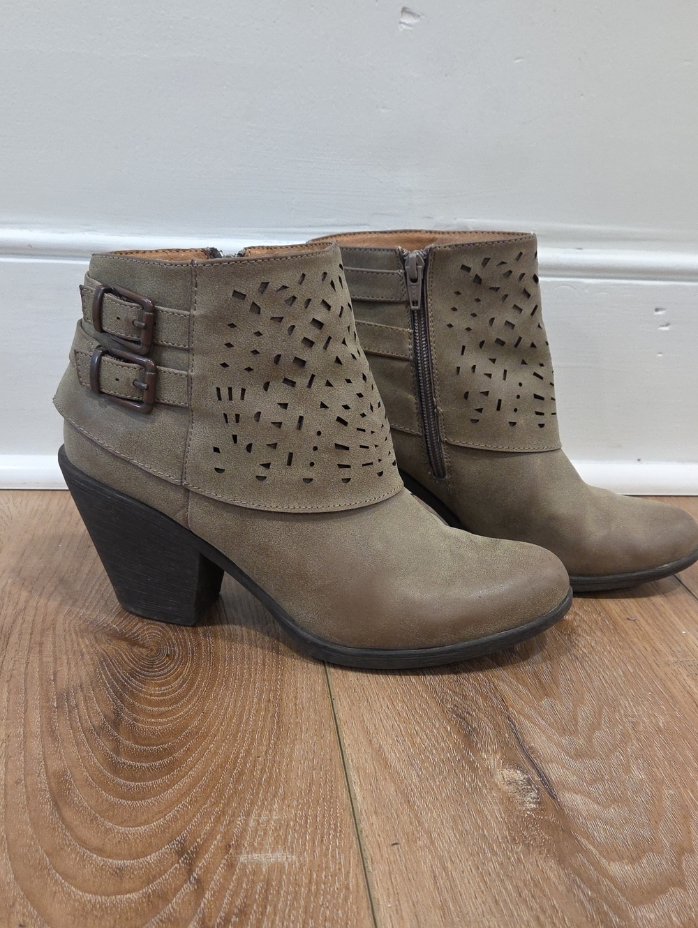 Women's Taupe Ankle Boots